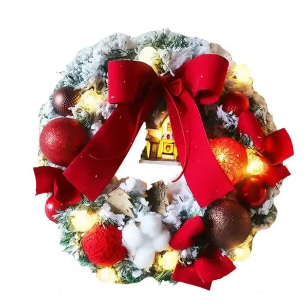 Navidad Corona Lazo 30Cm Rojo (Gc-285)