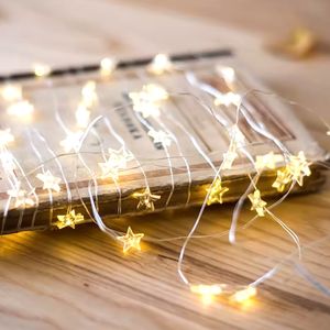 Navidad Luces Led Estrellas 10 Focos 2 Mts Luz Calida (Hc-531)