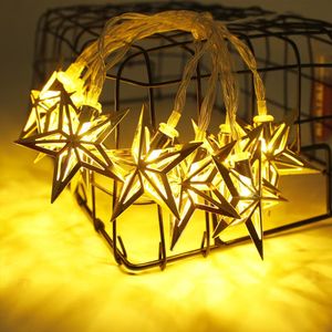 Navidad Luces Led Estrellas 10 Focos 2 Mts Luz Calida (Hc-680)