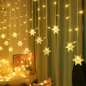 Navidad Luces Led Estrellas 96 Focos 3 Mts Luz Calida (Hc-711)