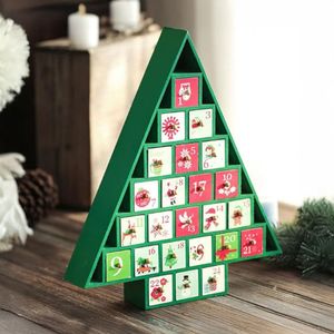 Navidad Calendario Adviento Arbol 32.4X38X5.9Cm Rojo/Verd (Y01109G)