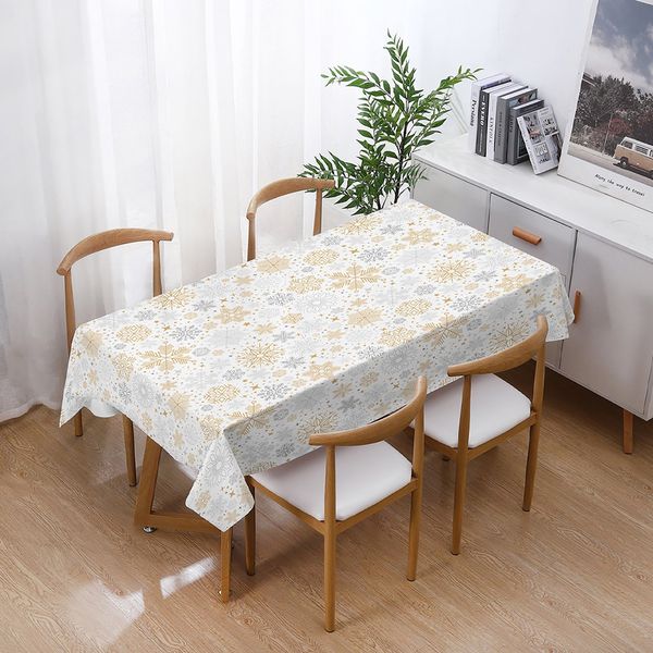 Navidad Mantel Franela 145X145 Cm Dorado/Beige (Ky-06)