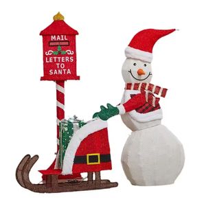 Navidad Deco Led Nieve Trineo 118X20X110Cm Rojo/Blanco (Byy2411)