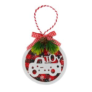 Navidad Adornos P/Arbol Carrito 12Cm Rojo/Blanco (Jt018)
