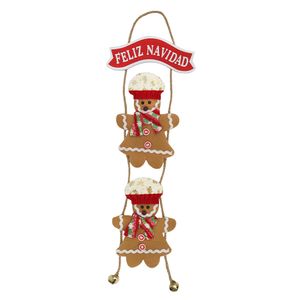 Navidad Adorno Colgante Pareja Jengibre 19Cm X 45Cm Marron (Jt037)