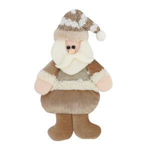 Navidad Adornos P/Arbol Santa 10Cm X 22Cm Blanco/Dorado (Jt048)