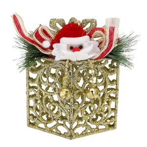 Navidad Adornos P/Arbol Regalo Santa 12Cm X 14Cm Dorado (Jt064)