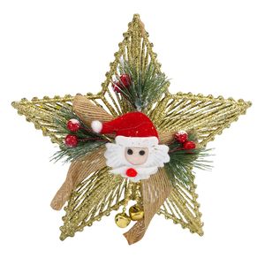 Navidad Adornos P/Arbol Estrella Santa 19Cm Dorado (Jt065)