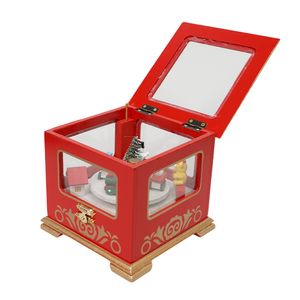 Navidad Caja Musical Box 17X16Cm Rojo (Mc-110)