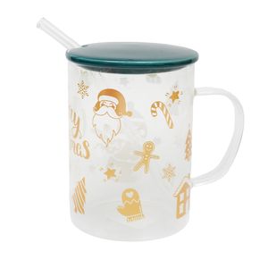 Navidad Taza Tapa Sorbete Verde (Hc-109)