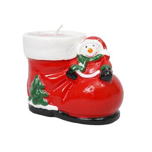 Navidad Taza Bota Muñeco 9.5X6.6Cm Rojo/Blanco (Hc-437)