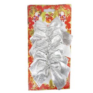 Navidad Adornos P/Arbol Lazos 10X8Cm Plateado (Zh-26)