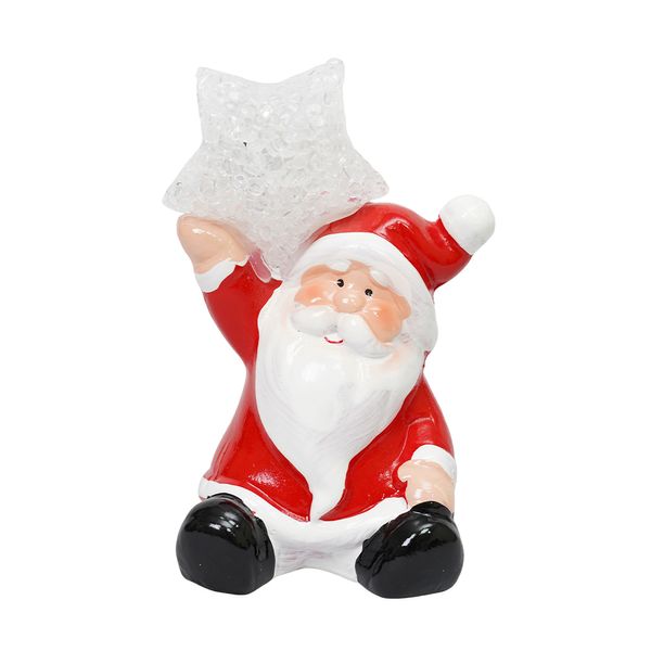 Navidad Adorno Led Santa Estrella 9X6.5X13.5Cm Rojo (Hc-458)