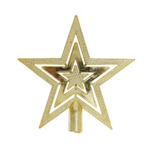 Navidad Estrella P/Arbol Estrella 15Cm Dorado (Yj-7)