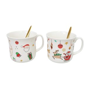 Navidad Set Tazas Rojo/Blanco (H-1140)