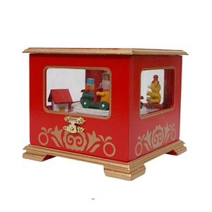 Navidad Caja Musical Box 17X16Cm Rojo (Mc-110)