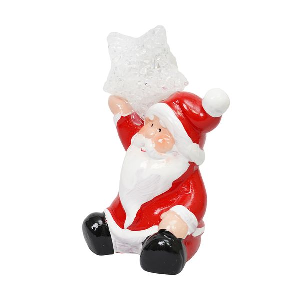 Navidad Adorno Led Santa Estrella 9X6.5X13.5Cm Rojo (Hc-458)