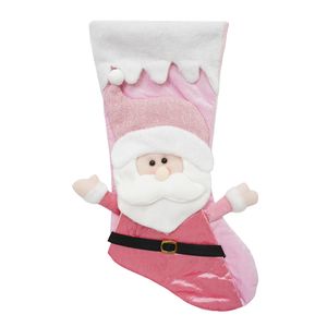 Navidad Bota Santa 49X22Cm Rosado (Gc-101)