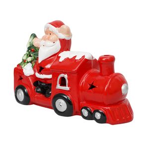 Navidad Adorno Led Noel C/Tren 20.3X7.5X13.2 Rojo/Verde (24247)