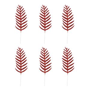 Navidad Planta P/Arbol Hoja Vi X6Pz 42Cm Rojo (Zd-Y35)