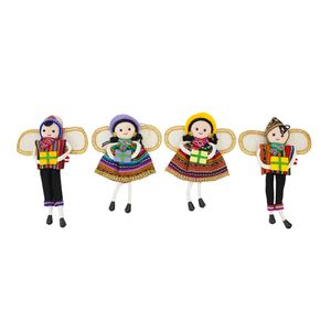 Navidad Peruana Adornos P/Arbol Angelitos Andinos Ii