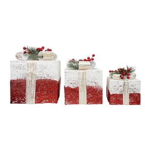 Navidad Regalo Deco Led X3 Pzs Blanco/Rojo (Hf20B-310S)