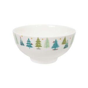 Navidad Bowl Bosque 11X5.8Cm Blanco/Verde (Hc-201)