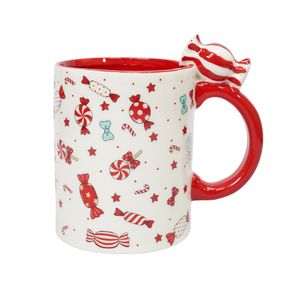 Navidad Taza Dulce Invierno 13.7X9.5X13.5Cm Rojo/Blanco (25015)