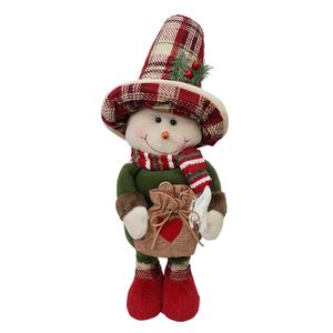 Navidad Patilargo Muñeco De Nieve 16X70Cm Verde (Mc-1696)