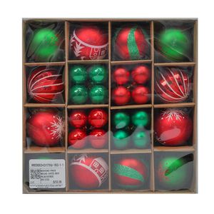 Navidad Pack Bolas 44Pzs Box Rojo/Verde (Gc-372)
