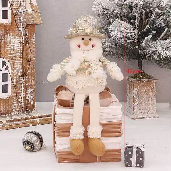 Navidad Muñeco Muñeco De Nieve 42Cm Dorado (Hx-21047B)