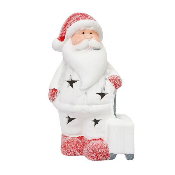 Navidad Adorno Led Santaviaje 9.2X6.2X15.3Cm Rojo/Blanco (24108B)