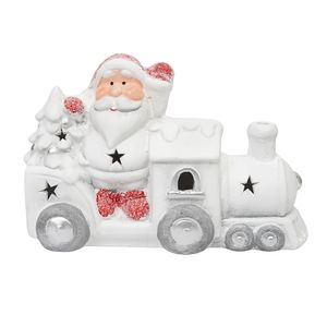 Navidad Adorno Led Tren 20.3X7.5X13.20Cm Rojo/Blanco (24247B)