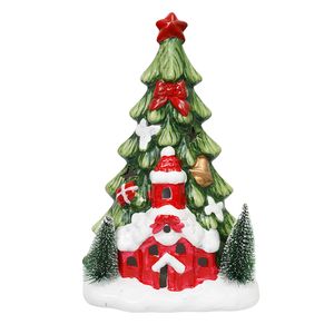 Navidad Adorno Led Arbolito 14.5X8.3X23Cm Rojo/Verde (24051)