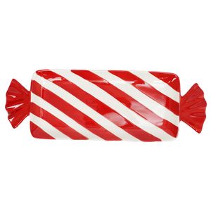 Navidad Bandeja Dulce Invierno 42.2X14.5X2.7Cm Rojo/Blanc (25017)