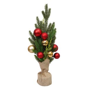 Navidad Arbol Mini Bolitas 45Cm Rojo/Dorado (Cqb-721C)