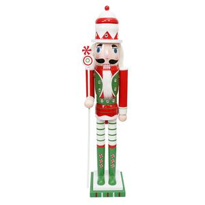 Navidad Cascanueces Uniforme Candy 60Cm Rojo/Verde (N01702-60Cm)