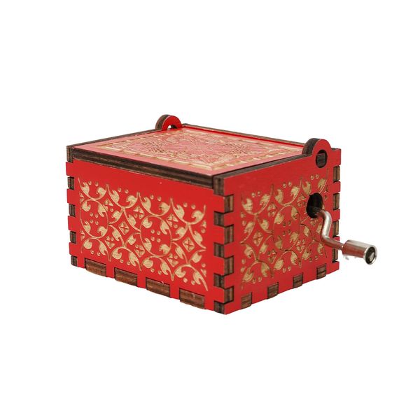 Navidad Caja Musical Con Manibela 6.4X5.2X4.2Cm Rojo (Mb-11)