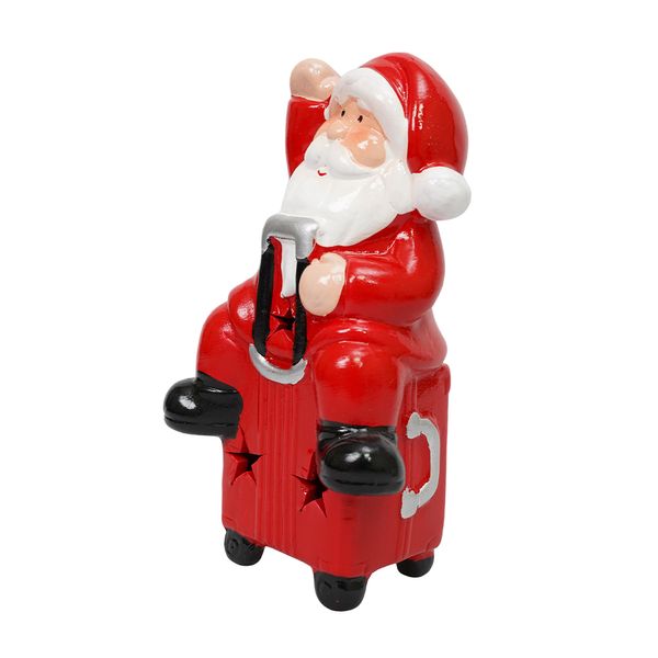 Navidad Adorno Led Santaviaje 8.5X5.8X14.2Cm Rojo/Blanco (24110)