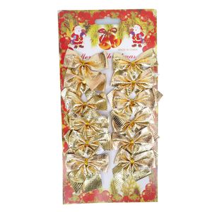 Navidad Adornos P/Arbol Lazos 7X5Cm Dorado (Zh-05)