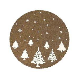 Navidad Individuales 4Pzs Circ Arbol 37Cm Rojo (Hme9-068B)