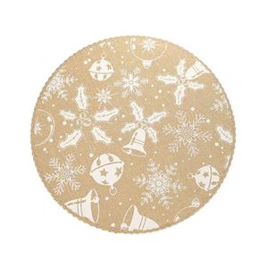 Navidad Individuales 4Pzs Circ Muerdago 37Cm Dorado (Hme9-067B)
