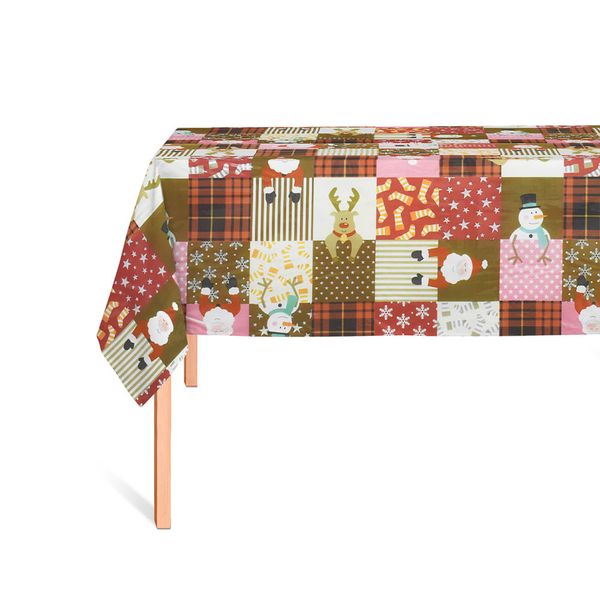 CUBREMESA PLAIN PVC NAVIDAD PATCH INVIERNO ROJO