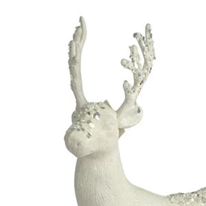 Navidad Reno Plastico Blanco Gr 30X46X11Cm (Chr36-585C)