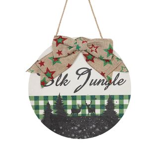 Navidad Adorno Colgante Cuadros 30X34 Cm Rojo/Verde (Mc-1051)