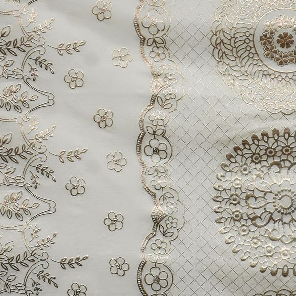 CUBREMESA ENCAJE PVC BERENICE PLATA