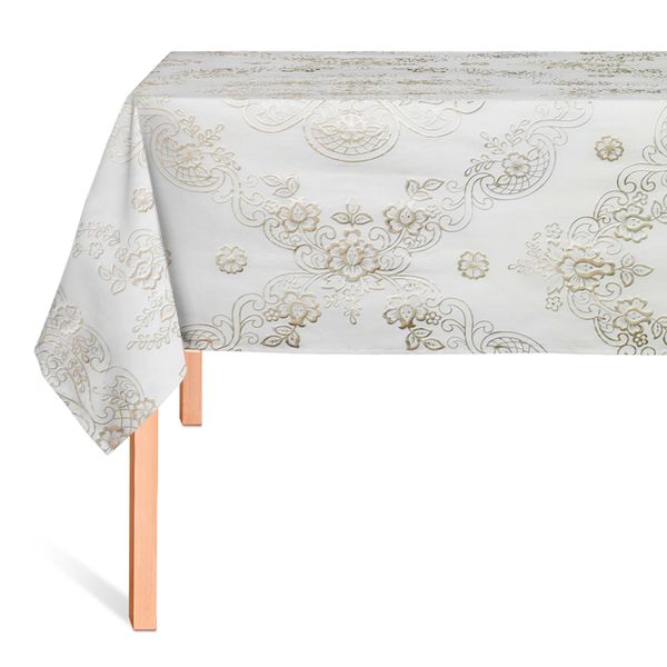 CUBREMESA ENCAJE PVC ELISA PLATA