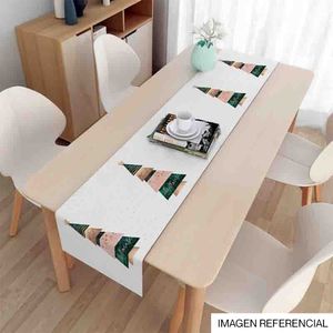 Navidad Camino De Mesa Arbol 33X240Cm Blanco (Yc-047)