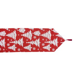 Navidad Camino De Mesa Arbol/Copo 35X180Cm Rojo/Blanco (F12-3)