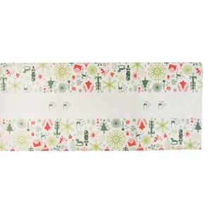 Navidad Camino De Mesa Cena 33X180Cm Blanco (Yc-034)